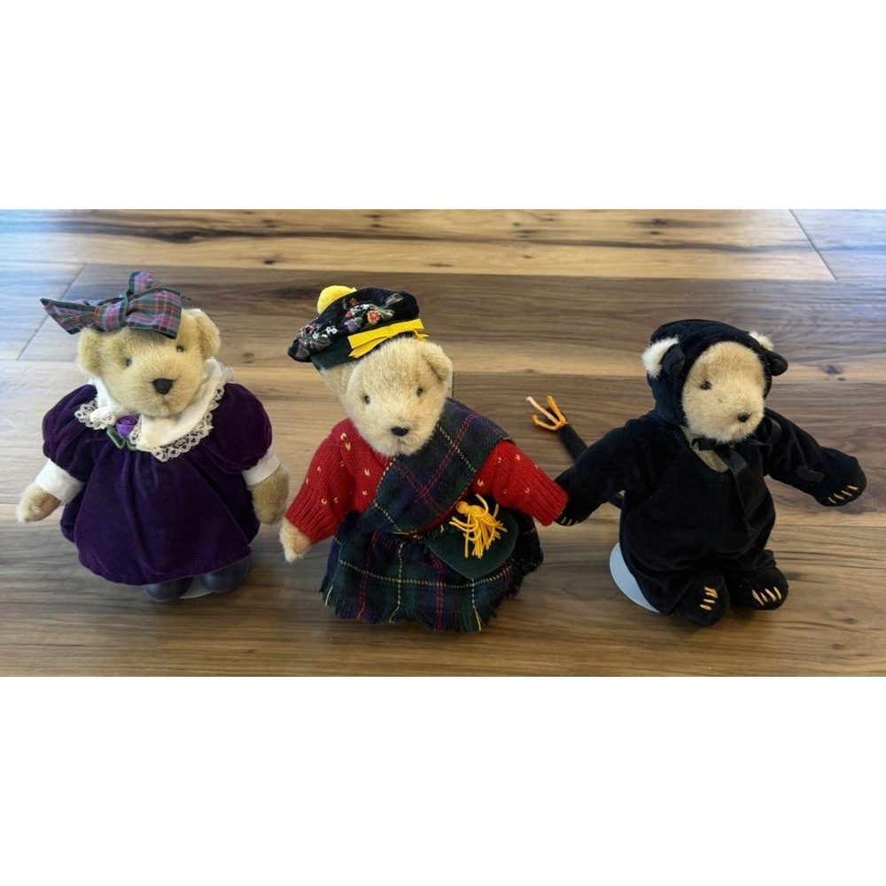 Muffy VanderBear Lot of 3 Vintage Bears Highland Fling Musical Soiree Tagged